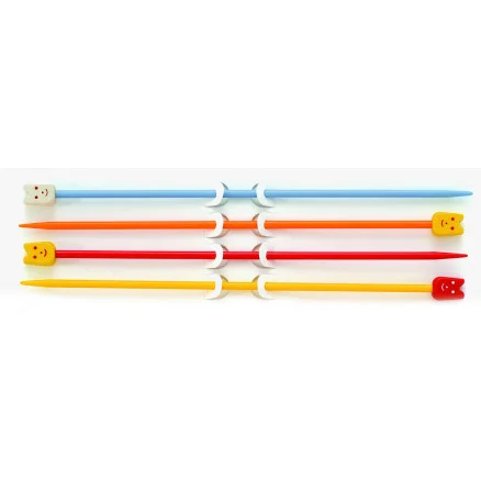 Erbjudande Pony Stickset för barn 18 cm 3,25 mm + 4,00 mm Ass. färger