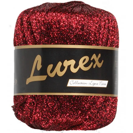 I lager Lammy Lurex Garn 13 Röd