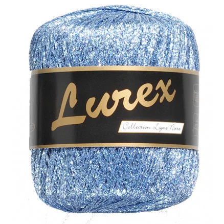 Billigare Lammy Lurex Garn 04 Ljusblå