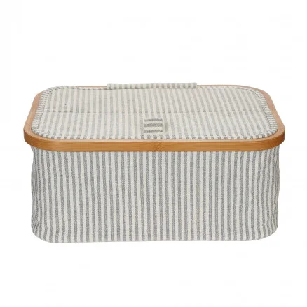 Prym Sybox/Vikkorg Canvas/Bambu Grå Randig 38x26x16cm Handla nu