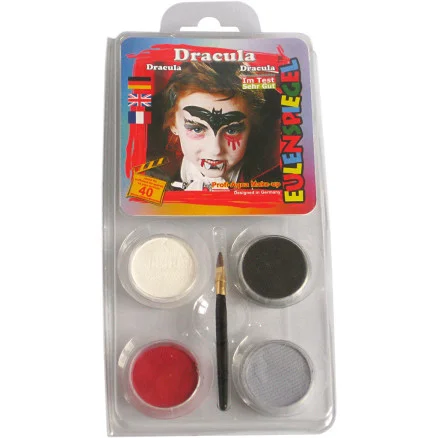 Sänkt pris Eulenspiegel Ansiktsfärg – smink set, dracula, Ass. färger, 1 set