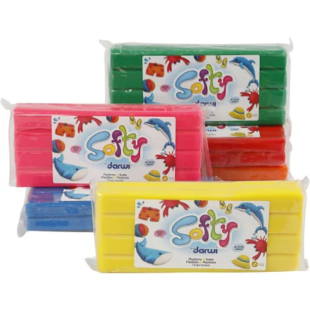 Softy Modellera, mixade färger, 6x500 g/ 1 förp. Erbjudande
