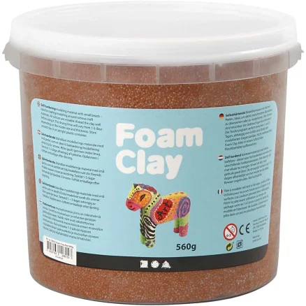 Fri frakt Foam Clay, brun, 560g/ 1 hink