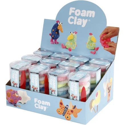 Foam Clay, glitterfärger, metallicfärger, 12 set/ 1 frp. Säker betalning