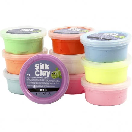 Köp nu Silk Clay, Ass. färger, Basic 2, 10x40g