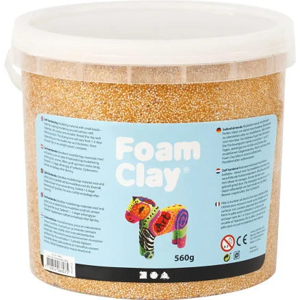 Sänkt pris Foam Clay, metallic, guld, 560g/ 1 hink