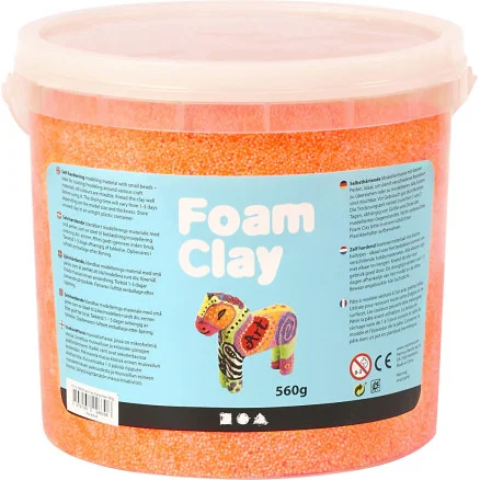 Fynd Foam Clay, neonorange, 560g/ 1 hink