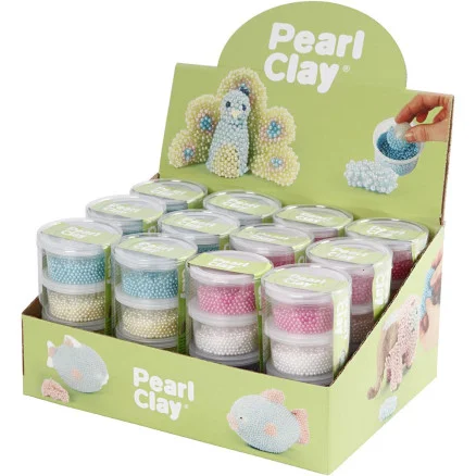Pearl Clay, Ass. färger, 12 set/ 1 frp. Begränsat erbjudande