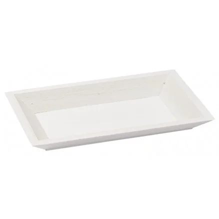 Utförsäljning Träbricka Vit 25x16x3cm – 1 st