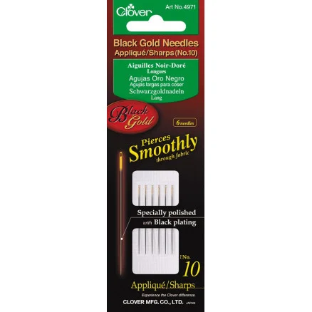 Beställ nu Clover Black Gold Needles Nr. 10 – 6 st.
