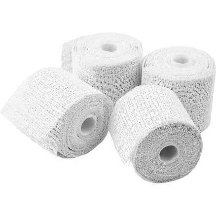 Extra rabatt Gipsgasväv, L: 2,7 M, B: 5 cm, vit, 4 rl./ 1 förp.