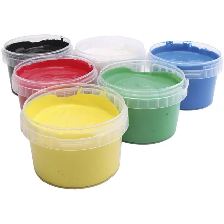 Populär PRIMO Fingerfärg, mixade färger, 6x250 ml/ 1 förp.