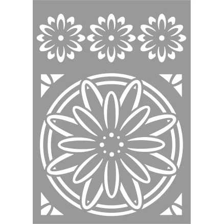 Beställ idag Stenciler/Schablon Blommor 15 x 21 cm