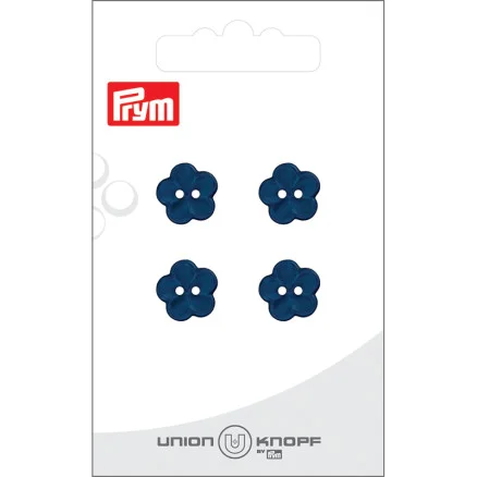 Beställ nu Prym Plastknapp Blomma Marin 12mm – 4 st