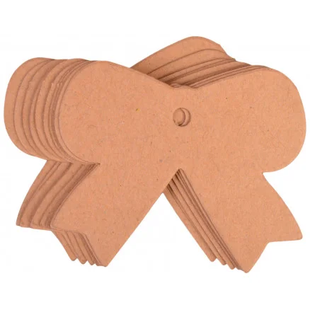 Infinity Hearts Till och Frånkort Sløjfe Karton Brun 4,7x5,7cm – 10 stk Extra rabatt