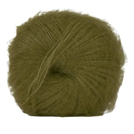 Hjertegarn Silk Kid Mohair Garn 1086 Mörkgrön Populärt val