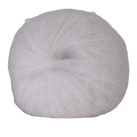 Populär Hjertegarn Silk Kid Mohair Garn 1001 Vit