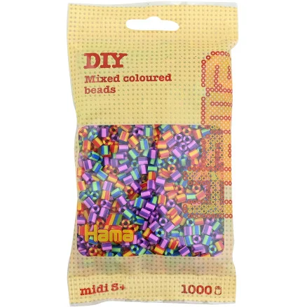 Populärt val Hama Midi Pärlor 207-92 Randig Mix 92 – 1000 st