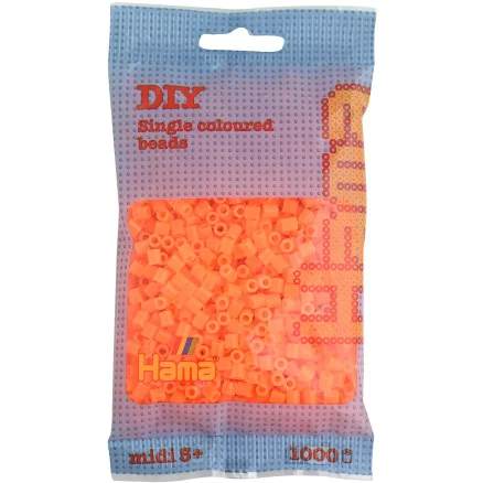 Populärt val Hama Midi Pärlor 207-38 Neon Orange – 1000 st