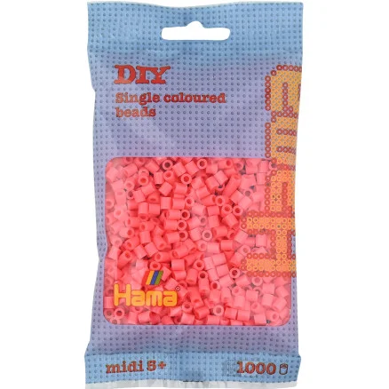 Hama Midi Pärlor 207-44 Pastell Röd – 1000 st Rabatter