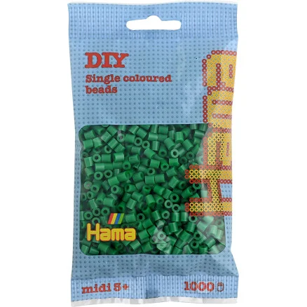 Begränsad tid Hama Midi Pärlor 207-10 Grön – 1000 st