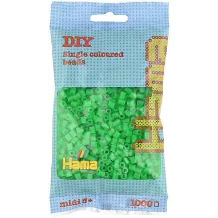 Hama Midi Pärlor 207-37 Neon Grön – 1000 st Rabatter