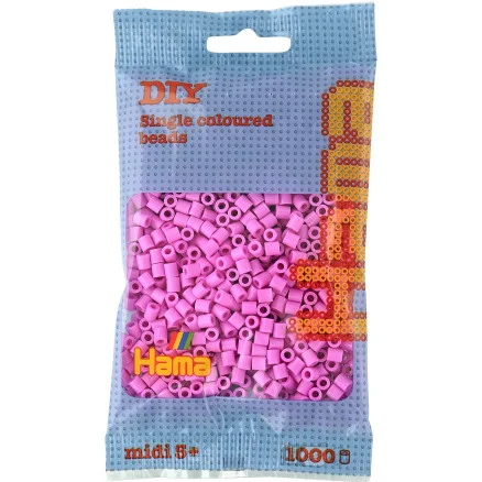 Hama Midi Pärlor 207-48 Pastell Rosa – 1000 st Premium