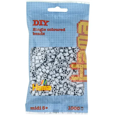 Hama Midi Pärlor 207-70 Ljusgrå – 1000 st Extra rabatt
