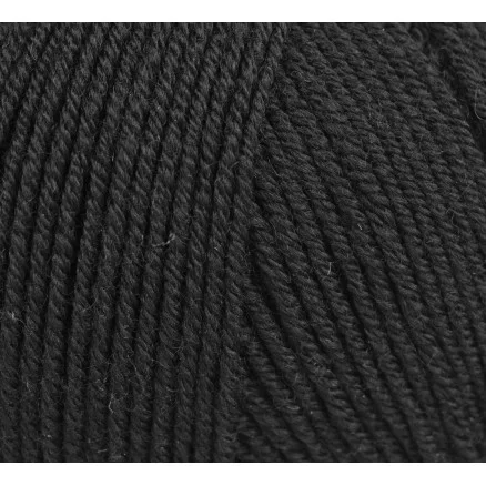Begränsat antal Infinity Hearts Baby Merino Garn Unicolor 01 Svart
