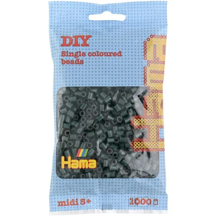 Billig Hama Midi Pärlor 207-28 Mörkgrön – 1000 st