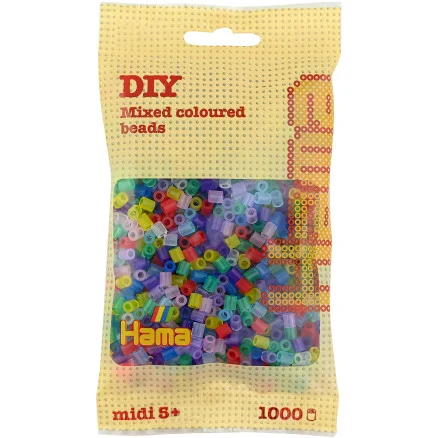Hama Midi Pärlor 207-53 Transparent Mix 53 – 1000 st Endast denna vecka