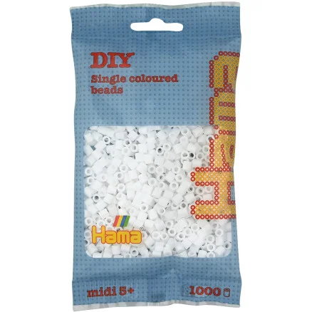 Hama Midi Pärlor 207-01 Vit – 1000 st Rabatter