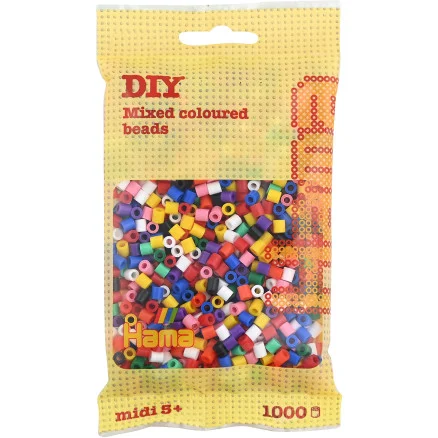 Nyhet Hama Midi Pärlor 207-00 Mix 00 – 1000 st