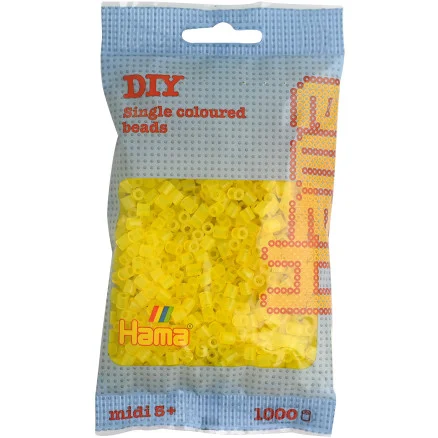 Hama Midi Pärlor 207-14 Transparent Gul – 1000 st Begränsat erbjudande