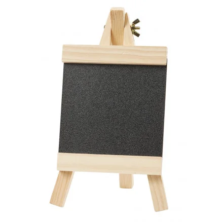 Köp online Mini Staffli Trä med Svart Canvas 12x18cm
