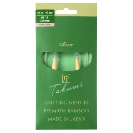 I lager Clover Takumi Pro Bambu Rundstickor med kullager 40cm 9,0mm