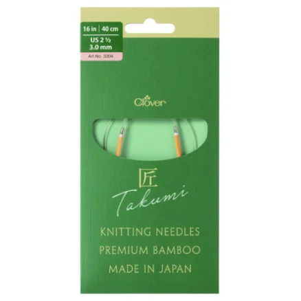 Fynd Clover Takumi Pro Bambu Rundstickor med kullager 40cm 3.0mm