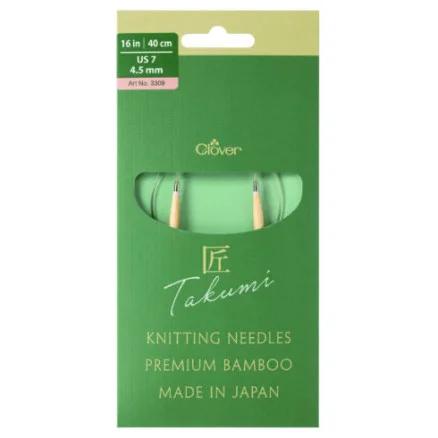 Clover Takumi Pro Bambu Rundstickor med kullager 40cm 4,5mm Trygg betalning