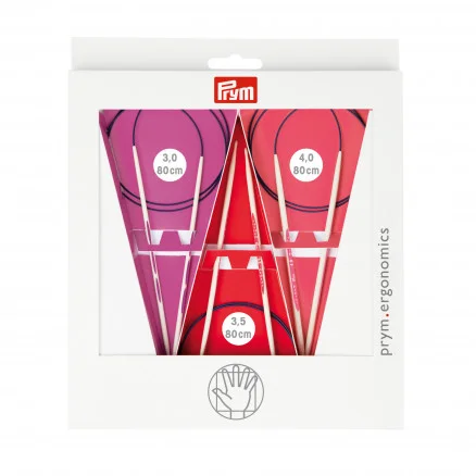 Rabatter Prym Ergonomics Rundstickeset Plast 80cm 3,0-4,0 mm 3 storlekar