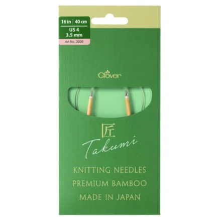 Fynd Clover Takumi Pro Bambu Rundstickor med kullager 40cm 3,5mm