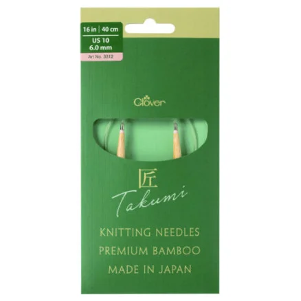 Fynd Clover Takumi Pro Bambu Rundstickor med kullager 40cm 6,0mm
