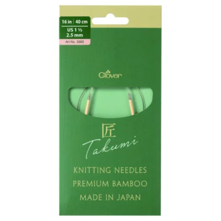 Kampanj Clover Takumi Pro Bambu Rundstickor med kullager 40cm 2,5mm