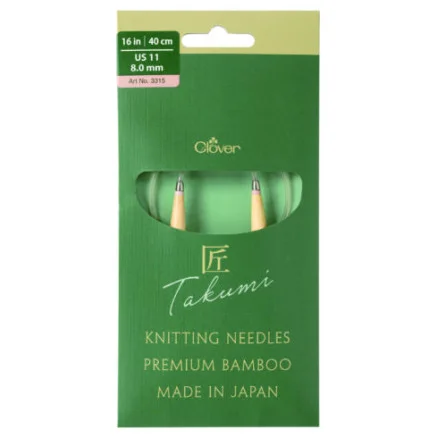 Clover Takumi Pro Bambu Rundstickor med kullager 40cm 8.0mm Handla nu