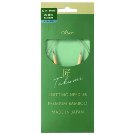 Clover Takumi Pro Bambu Rundstickor med kullager 80cm 6,5mm Erbjudande
