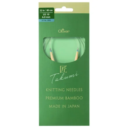 Clover Takumi Pro Bambu Rundstickor med kullager 80cm 6.0mm Billig