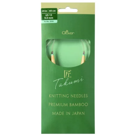 Clover Takumi Pro Bambu Rundstickor med kullager 60cm 9,0mm Billig