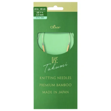 Clover Takumi Pro Bambu Rundstickor med kullager 60cm 2,5mm Nedsatt pris