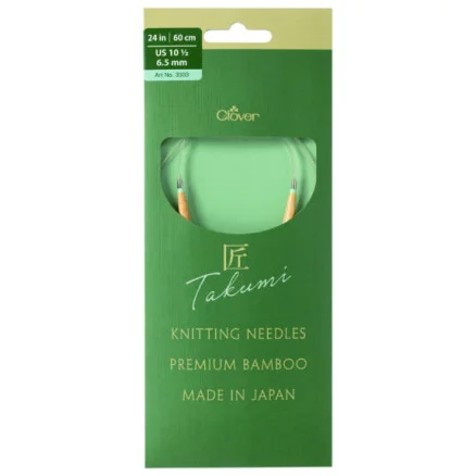 Clover Takumi Pro Bambu Rundstickor med kullager 60cm 6,5mm Fri frakt