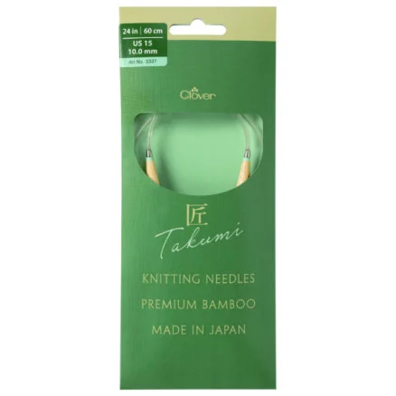 Clover Takumi Pro Bambu Rundstickor med kullager 60cm 10.0mm Reapris