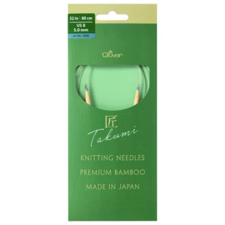 Clover Takumi Pro Bambu Rundstickor med kullager 80cm 5,0mm Nyhet